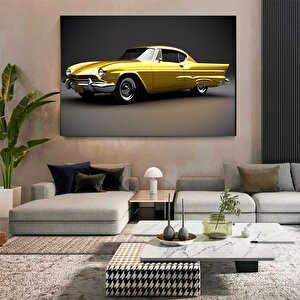 Antika Araba Sanatı Kanvas; Araba Duvar Sanatı; Ford Mustang Kanvas; Motivasyonel Poster