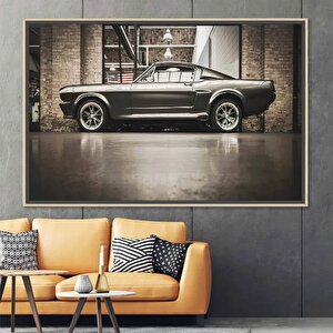 Amerikan Mustang Gt 500 Duvar Sanatı; Gt 500 Mustang Poster; Araba Duvar Sanatı; Klasik Kanvas; Ford 120x180 cm