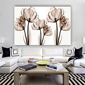 Beyaz Çiçek Kanvas Baskısı – Pastel Gül Tablosu, Akrilik Çiçek Kanvas