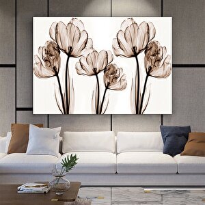 Beyaz Çiçek Kanvas Baskısı – Pastel Gül Tablosu, Akrilik Çiçek Kanvas