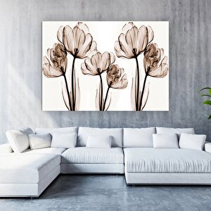 Beyaz Çiçek Kanvas Baskısı – Pastel Gül Tablosu, Akrilik Çiçek Kanvas