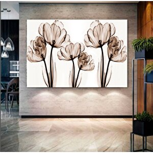 Beyaz Çiçek Kanvas Baskısı – Pastel Gül Tablosu, Akrilik Çiçek Kanvas 50x70 cm