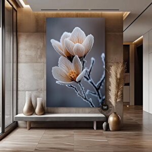 Modern Çiçek Duvar Sanatı, Duvara Asmak İçin Hediye Fikirleri, Çiçek Duvar Dekoru, Kanvas Baskı 90x180 cm