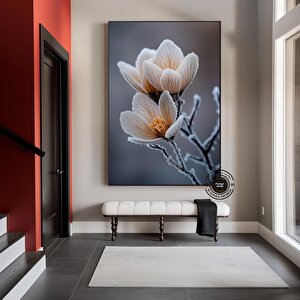 Modern Çiçek Duvar Sanatı, Duvara Asmak İçin Hediye Fikirleri, Çiçek Duvar Dekoru, Kanvas Baskı 90x180 cm