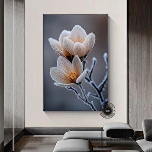 Modern Çiçek Duvar Sanatı, Duvara Asmak İçin Hediye Fikirleri, Çiçek Duvar Dekoru, Kanvas Baskı 40x60 cm