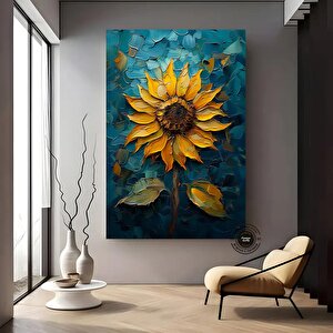 Renkli Ayçiçeği Kanvas Tablo; Çiçek Sanatı