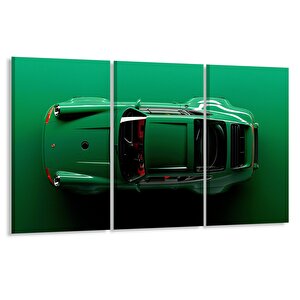 Porsche 911 Sport Yeşil Kanvas Duvar Sanatı Baskısı; Motivasyon Ofis Dekoru; Araba Posteri; Porsche 80x120 cm