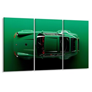 Porsche 911 Sport Yeşil Kanvas Duvar Sanatı Baskısı; Motivasyon Ofis Dekoru; Araba Posteri; Porsche 70x150 cm