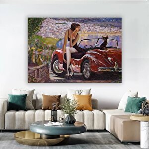 Kız Duvar Sanatı; Araba Duvar Dekoru; Soyut Sanat; Çağdaş Duvar Sanatı; Modern Kanvas Sanatı; Kadın 120x180 cm