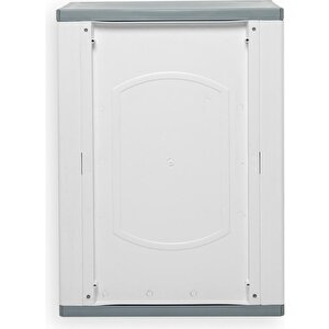 Omnipazar Clk-805 Plastik 2 Kapaklı Çok Amaçlı Banyo Dolabı Demonte Beyaz