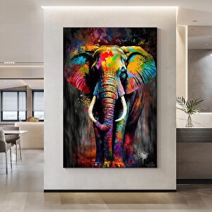 Modern Grafiti Sanatı Soyut Fil Kanvas Tablosu, Renkli Hayvan Resimleri, Ev Duvar Dekoru