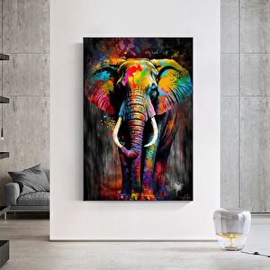 Modern Grafiti Sanatı Soyut Fil Kanvas Tablosu, Renkli Hayvan Resimleri, Ev Duvar Dekoru
