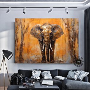 Fil Kanvas Tablosu; Canlı Fil Sanatı