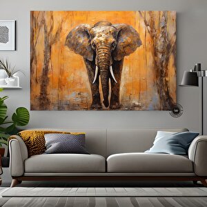 Fil Kanvas Tablosu; Canlı Fil Sanatı