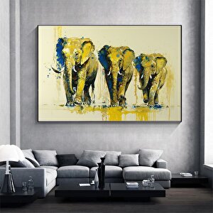 Modern Baskı Graffiti Sanatı Soyut Fil Kanvas Tablo – Ev Duvar Dekoru İçin Renkli Hayvan Resmi
