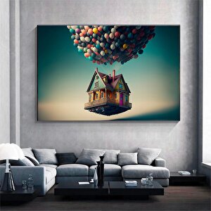 Soyut Poster; Gökkuşağı Sanatı; 'up' Film Balonları Baskısı; Modern Sanat 20x30 cm