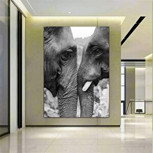 Fil Kanvas Baskısı; Fil Temalı Ekstra Büyük Duvar Dekoru; Ev Dekoru; Duvar Asması; Fil Kanvas Sanatı