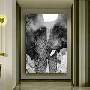 Fil Kanvas Baskısı; Fil Temalı Ekstra Büyük Duvar Dekoru; Ev Dekoru; Duvar Asması; Fil Kanvas Sanatı