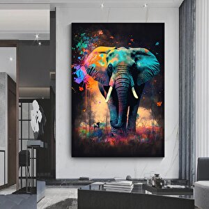 Fil Kanvası, Fil Posteri, Modern Duvar Sanatı, Hayvan Temalı Duvar Dekoru 30x40 cm