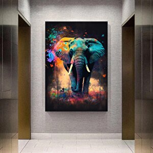 Fil Kanvası, Fil Posteri, Modern Duvar Sanatı, Hayvan Temalı Duvar Dekoru 30x40 cm