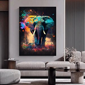 Fil Kanvası, Fil Posteri, Modern Duvar Sanatı, Hayvan Temalı Duvar Dekoru