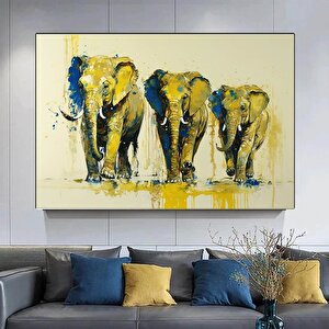Modern Baskı Graffiti Sanatı Soyut Fil Kanvas Tablo – Ev Duvar Dekoru İçin Renkli Hayvan Resmi