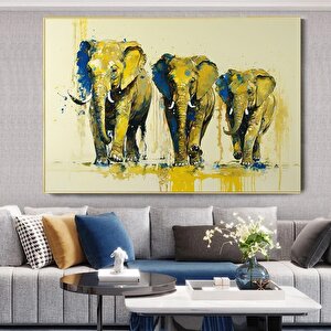 Modern Baskı Graffiti Sanatı Soyut Fil Kanvas Tablo – Ev Duvar Dekoru İçin Renkli Hayvan Resmi