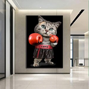 Boksör Kedi Kanvas; Çocuk Odası Sanatı