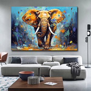 Modern Baskı Grafiti Sanatı Soyut Fil Kanvas Tablosu Sokak Renkli Hayvanlar Resmi Ev Duvar Dekoru Iç 40x60 cm