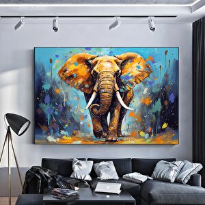 Modern Baskı Grafiti Sanatı Soyut Fil Kanvas Tablosu Sokak Renkli Hayvanlar Resmi Ev Duvar Dekoru Iç 30x40 cm