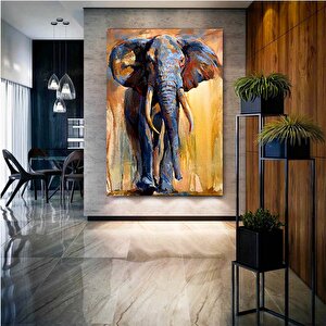 Modern Grafiti Sanatı Soyut Fil Kanvas Tablosu, Renkli Hayvan Resimleri, Ev Duvar Dekoru 30x40 cm