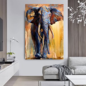 Modern Grafiti Sanatı Soyut Fil Kanvas Tablosu, Renkli Hayvan Resimleri, Ev Duvar Dekoru 30x40 cm