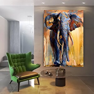 Modern Grafiti Sanatı Soyut Fil Kanvas Tablosu, Renkli Hayvan Resimleri, Ev Duvar Dekoru