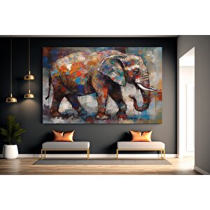 Güzel Afrika Fili Temalı Modern Tablo, Hayvan Sanatı Kanvası 30x40 cm