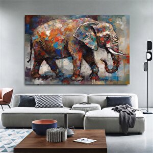 Güzel Afrika Fili Temalı Modern Tablo, Hayvan Sanatı Kanvası 30x40 cm