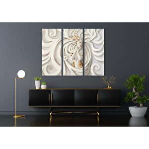 3d Çiçekli Kadın Kanvas – Soyut Çiçek Kadın Tablosu 90x180 cm