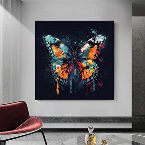 Renkli Kelebek Kanvas Duvar Sanatı; Hayvan Baskılı Kanvas; Kelebek Duvar Dekoru