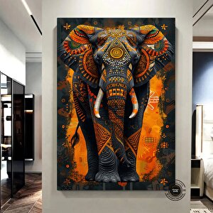 Afrika Fil Kolajı Kanvas Sanatı | Tribal Konsept