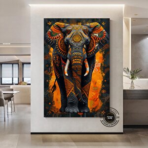 Afrika Fil Kolajı Kanvas Sanatı | Tribal Konsept