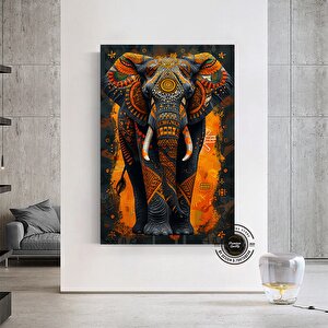 Afrika Fil Kolajı Kanvas Sanatı | Tribal Konsept