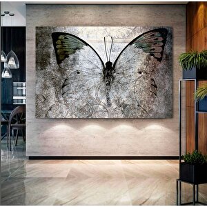 Soyut Kelebek Kanvas Tablosu – Asma Çerçeve Seçeneği, Ekstra Büyük Kanvas 120x150 cm