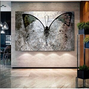 Soyut Kelebek Kanvas Tablosu – Asma Çerçeve Seçeneği, Ekstra Büyük Kanvas 80x160 cm