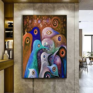 Soyut Çizgi Film Penguen Kanvas Baskıları; Yağlı Boya Baskı; Ev Duvar Sanatı