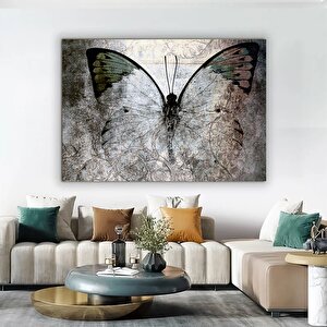 Soyut Kelebek Kanvas Tablosu – Asma Çerçeve Seçeneği, Ekstra Büyük Kanvas 80x150 cm