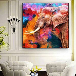 Modern Fil Tuval Duvar Sanatı, Fil Tablosu Duvar Dekoru, Fil Dekoru, Kanvas Üzerine Resim