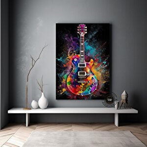 Gitar Kanvas; Gitar Duvar Dekor; Renkli Poster