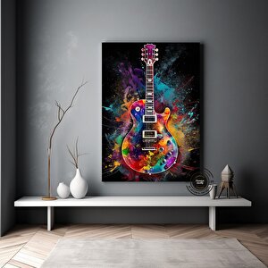 Gitar Kanvas; Gitar Duvar Dekor; Renkli Poster