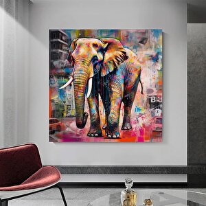 Graffiti Fil Kanvası, Graffiti Tarzı Baskı, Graffiti Duvar Sanatı