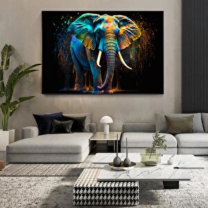 Banksy Tarzı Fil Kanvası, Pop Art Fil Posteri, Graffiti Fil Duvar Dekoru