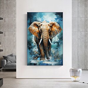 Modern Grafiti Sanatı Soyut Fil Kanvas Tablosu; Renkli Hayvan Resimleri; Ev Duvar Dekoru